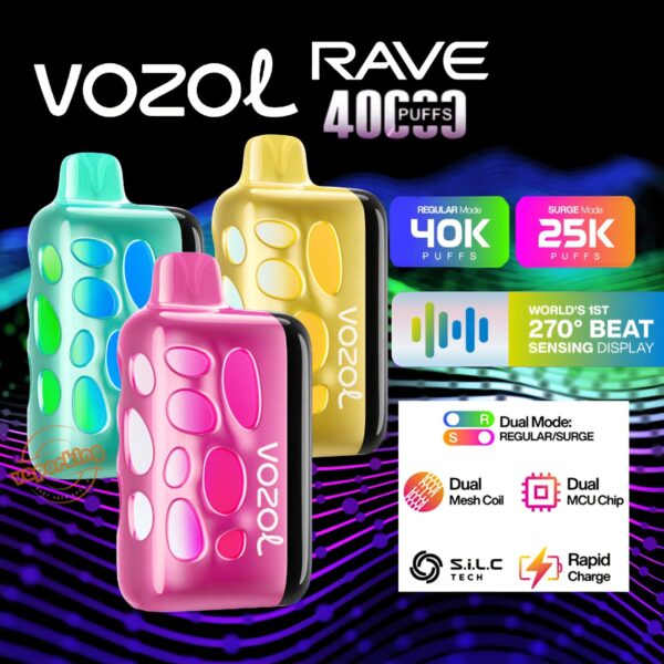 VOZOL RAVE 40000 PUFFS / 50mg